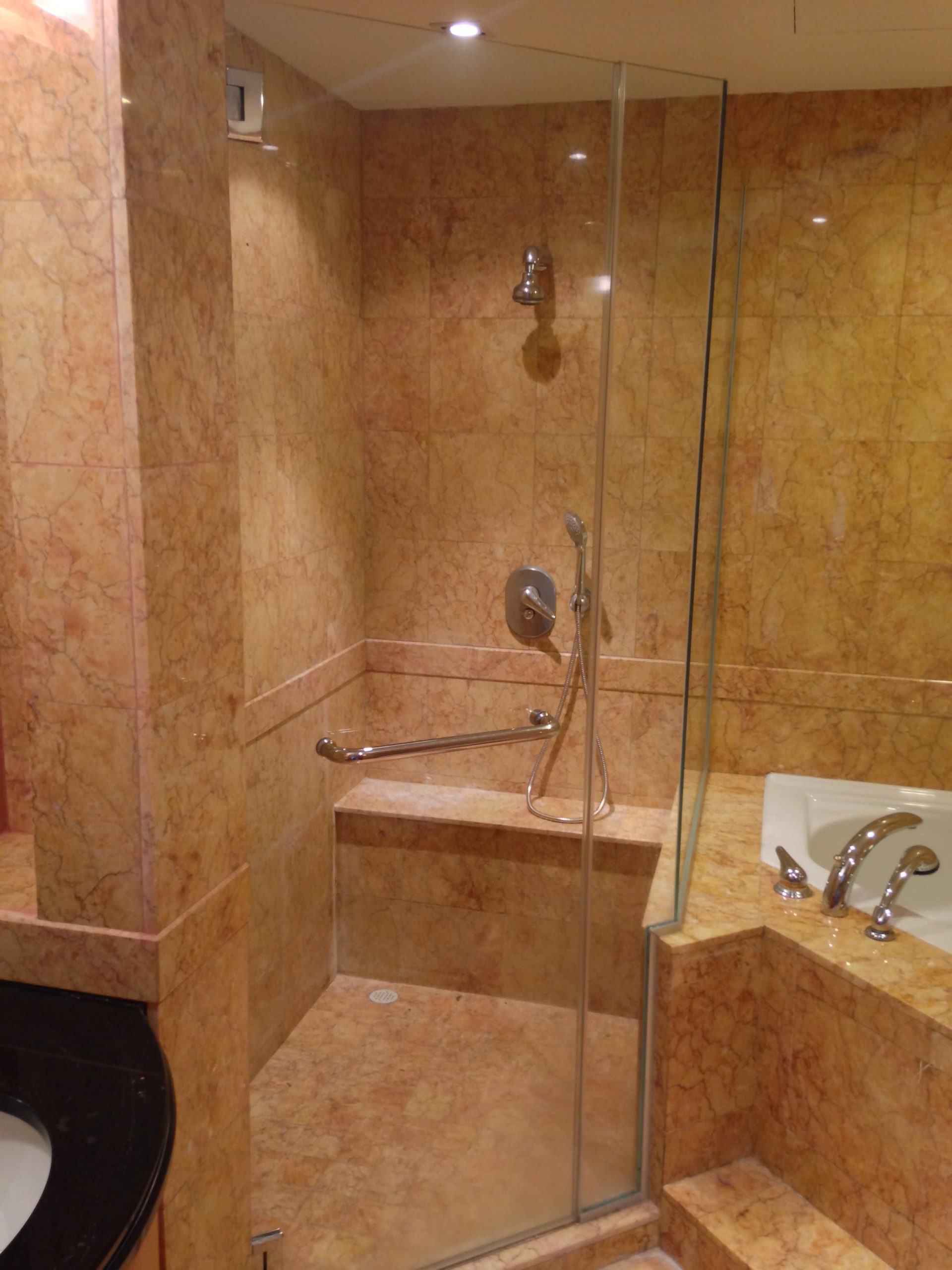 Frameless L Shape Shower Screen